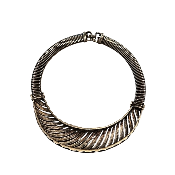 Givenchy Necklace Chunky Silver Choker Necklace 80s Vintage Givenchy - Picture 14 of 15